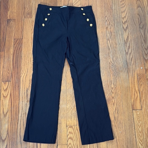Nanette Lepore Sailor Button Pull On Pant Black size M - Picture 1 of 6